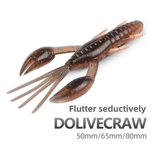 Dolive Craw Fishing Lure Craws Shrimp Soft Silicone Bass Lure Fishing Bait 50mm 65mm 80mm