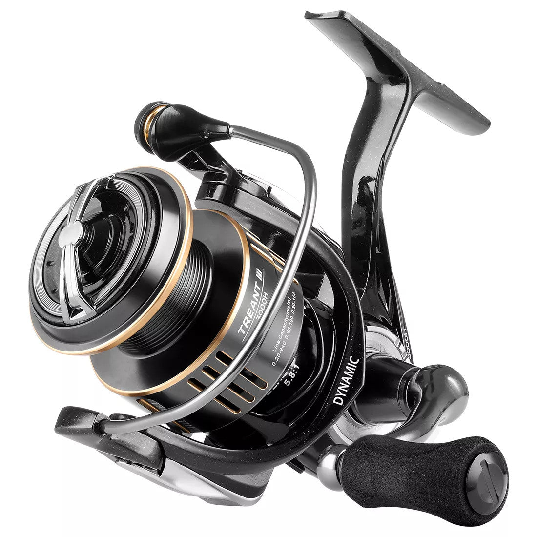 TREANT III Series Fishing Lure Spinning Reel Dual Bearing System 5.0:1 5.8:1, 1000-6000 MAX Drag 28lb