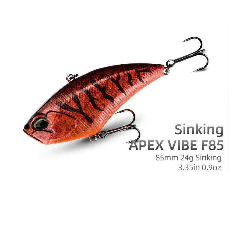 Apex Vibe Wobblers Fishing Lures Vibration Bait 85mm 24g Full Depth