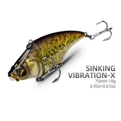 VIBRATION-X VIB Wobblers Fishing Lure Vibration Bait 75mm 19g Full Depth