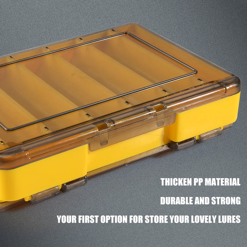 Convenient Sided Fishing Tackle Box 12 Compartments Bait Lure Hook Storage Box
