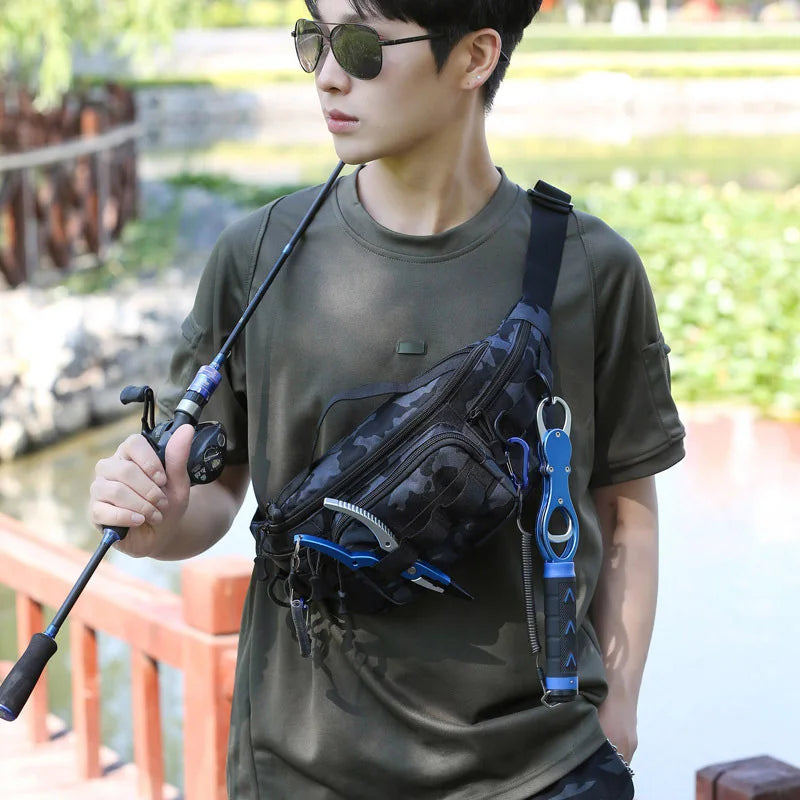 Multifunctional Waterproof Fishing Lure Bag Waist Chest Backpack