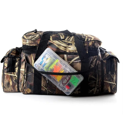 Waterproof Fishing Bag Nylon Large Capacity Multi Purpose Fishing Tackle Two Layer Outdoor Shoulder Bags