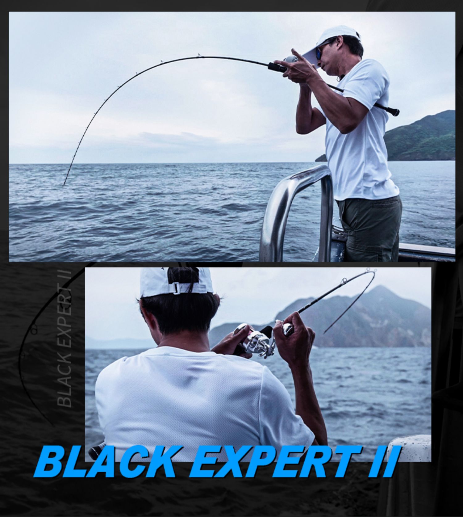 BLACK EXPERT II Slow Jigging Rod Spinning & Casting Deep Sea Boat Fishing  Rod Fuji A Guides